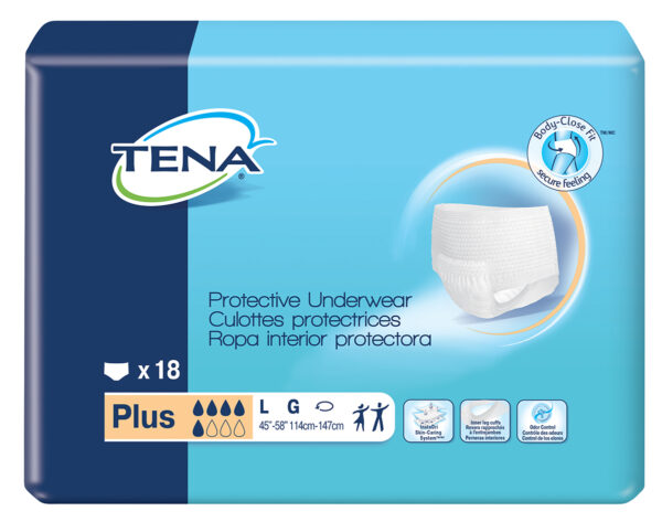 Culotte TENA plus, grandeur large (18/pqt)