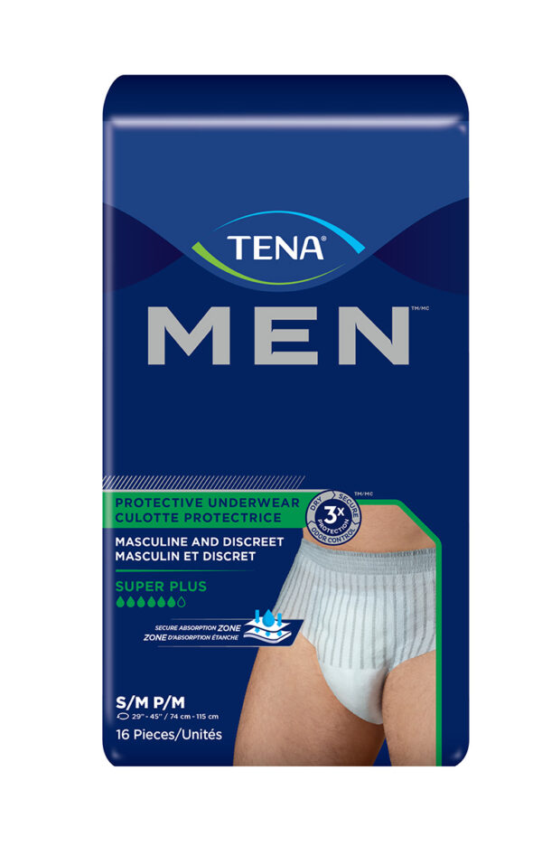 Culotte Tena protectrice pour homme S/M (16/pqt)