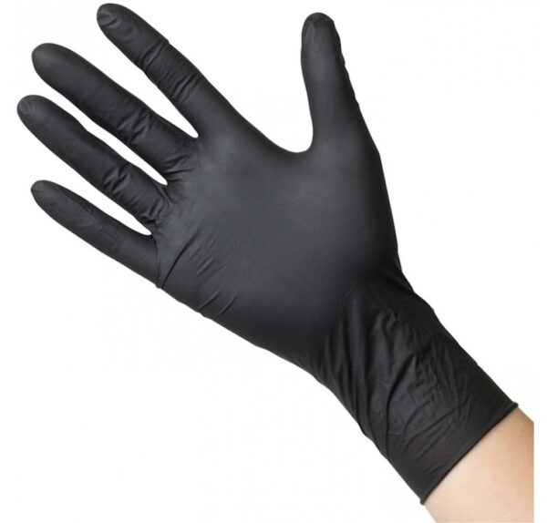 Gant de nitile extra-large, sans poudre - NOIR ( 100/bte )