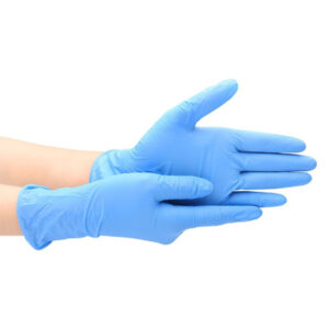 Gant de copolymère vinyle/nitrile bleu  petit  sans poudre  ( 10 bte/cs )