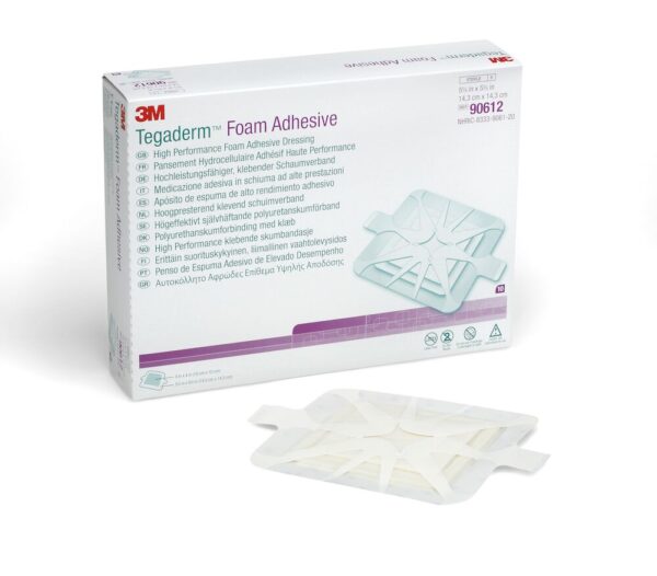Pansement de mousse Tegaderm adhésive  10 cm x 10 cm  (10/bte)