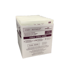 Compresse stérile, 4 plis, 2" x 2" (30 bte/cs)