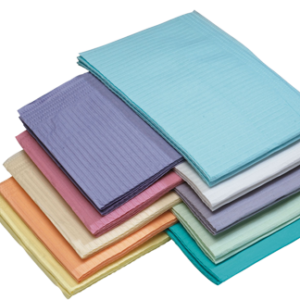 Bavette dentaire AQUA - 2 plis de papier + 1 pli de polymère  (500/cs)