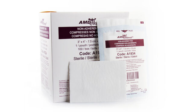 Compresse non-adhérente  3" x 4" (100/bte)