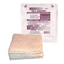 Compresses de coton  6" x  6.75"  (20 sachets de 2/Pqt)