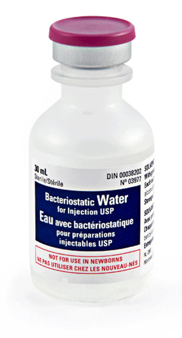 Eau avec bactériostatique pour préparations injectables USP  30 ml