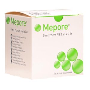 Pansements Mépore adhésif, 7cm x 5m en rouleau