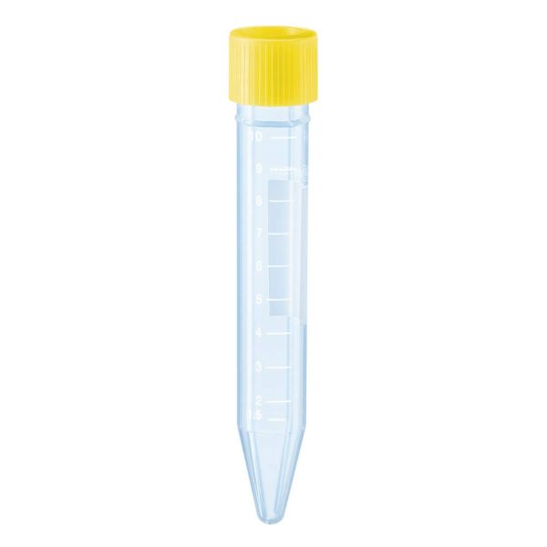 Tube de prélèvement urinaire vissable jaune  ( 100/bte )