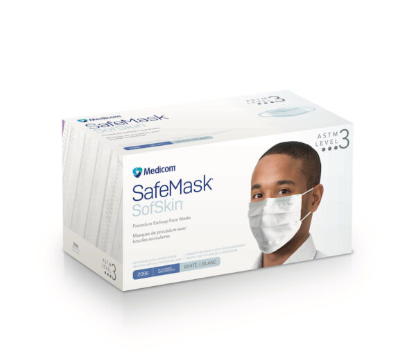 Masque de procédure avec boucles auriculaires  Niveau 3  (50/bte)