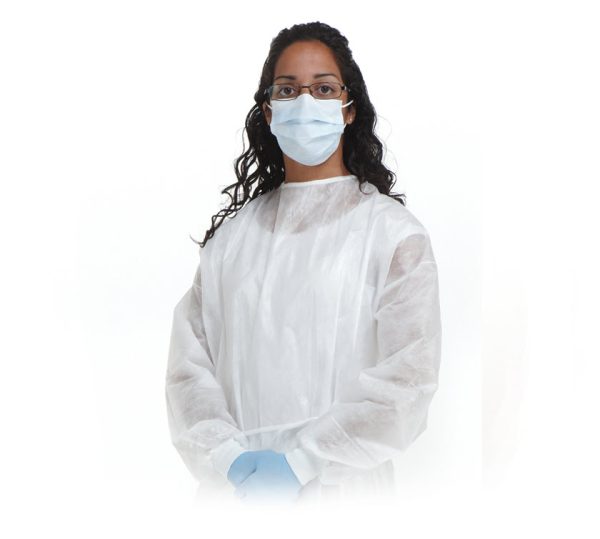 Blouse imperméable régulier blanche ( 50/cs )