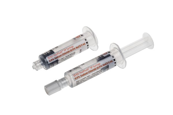 Seringue Posiflush saline 5 cc  ( 30 unités/bte )