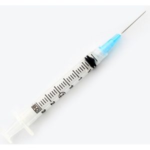 Seringue 3 cc avec aiguille 25 G  5/8"  ( 100/bte )