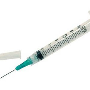 Seringue avec aiguille , embout lock , 3 ml    21 G   1 1/2"  ( 100/bte )