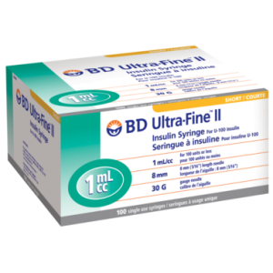 Seringue à insuline Ultra Fine II 1 cc - 30 G - 5/16"  (10/pqt)