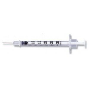Seringue à insuline  1 cc   28 G   1/2"  ( 100/bte )