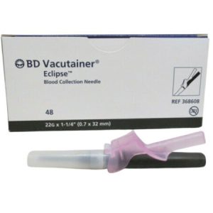 Aiguille pour prélèvement sanguin BD  Éclipse  22 G x 1 1/4"  ( 48/bte )