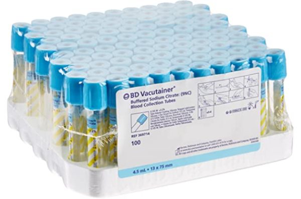 Tube de prélèvement sanguin BD Bleu  4.5 ml  (100/bte)