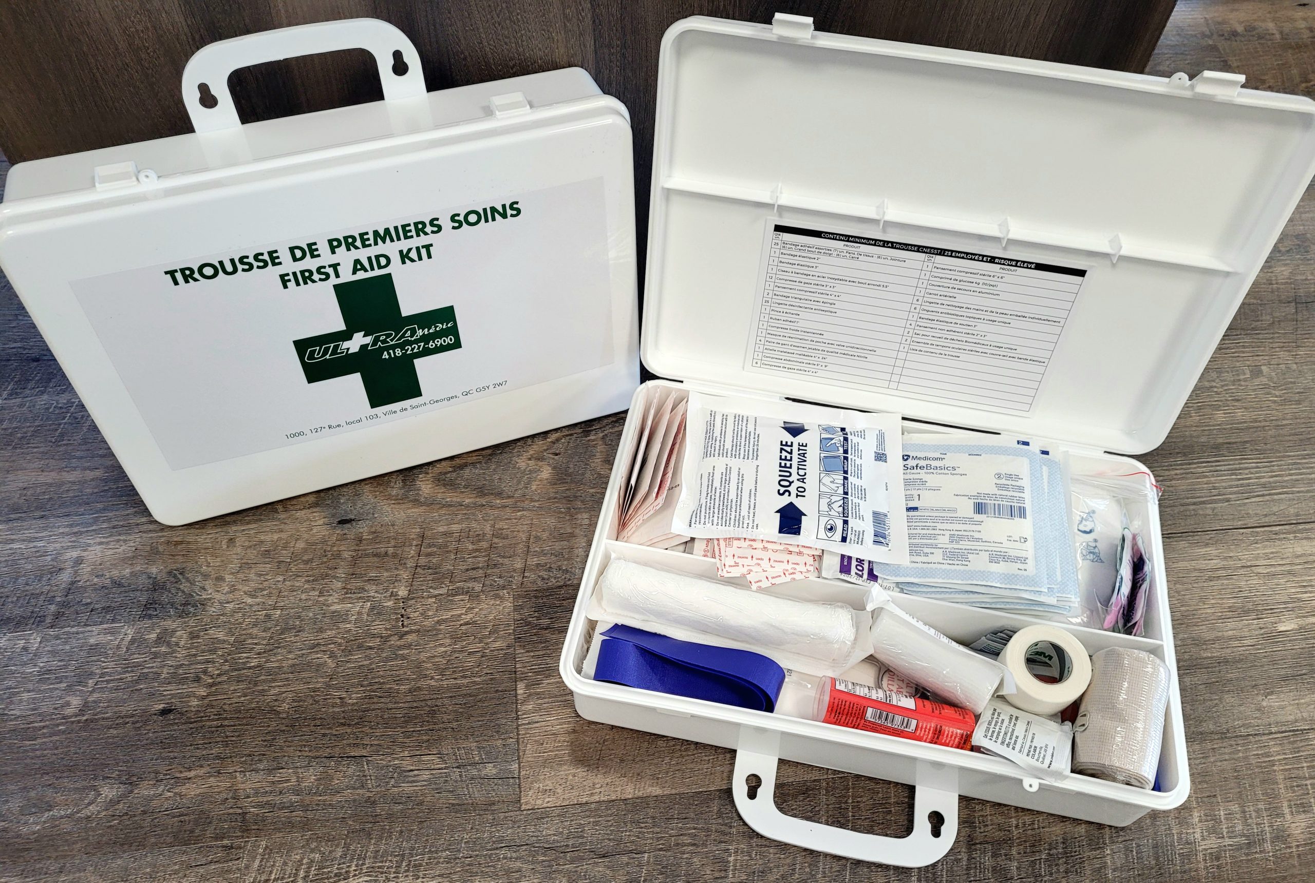 Trousse de premiers soins CSA Z1220 - Type 3 risque élevé 25 employés et -  Ultra Médic