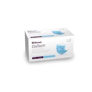 Masque de procédure bleu Niveau 2  avec boucles auriculaires  ( 50/bte )