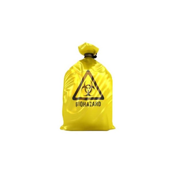 Sac pour recueil de déchets Biomédicaux  19" x  24" jaune