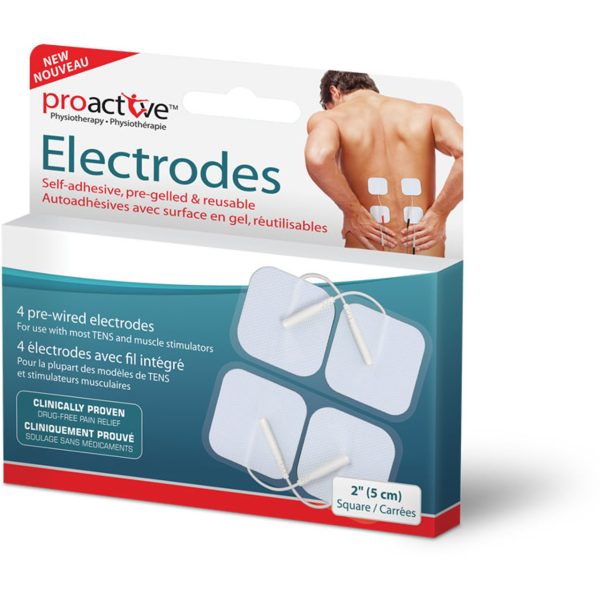 Électrodes autoadhésives carré 2"  ( 4/pqt )