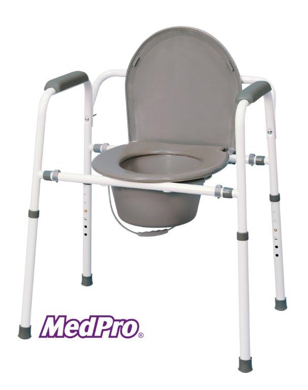 Chaise d'aisance avec roues et bras escamotable 17 - 21 - Ultra Médic