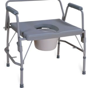 Chaise d'aisance bariatrique avec appui-bras rétractable