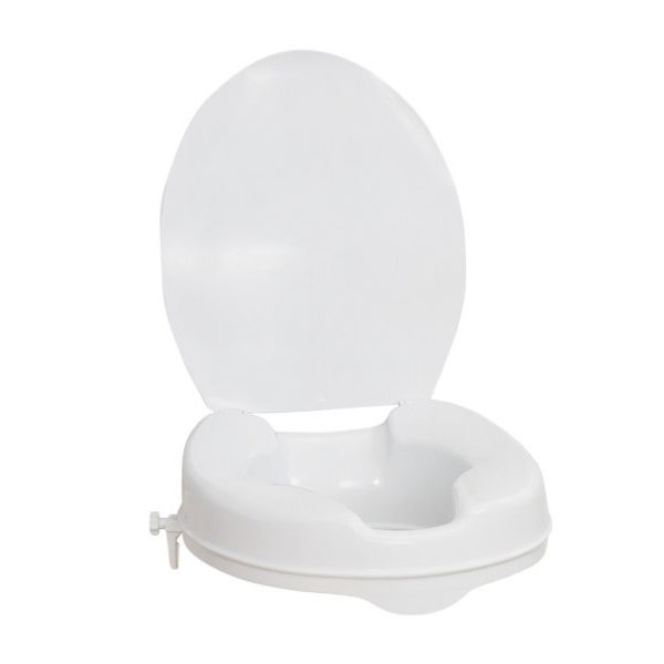 Siège de toillette surélevé 4" avec couvercle