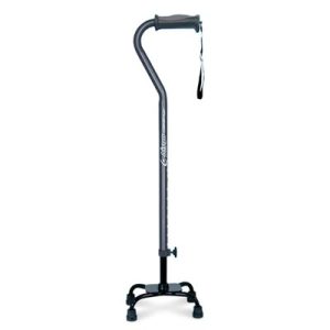 Canne quadripode noire avec petite base