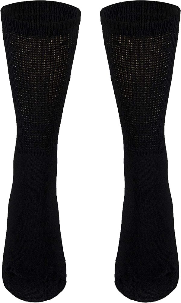 Bas pour diabétique Truform noir large  ( 3 unités/pqt )