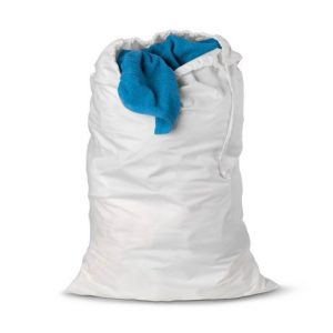 Sac de buanderie en polyester blanc  30" x  40"