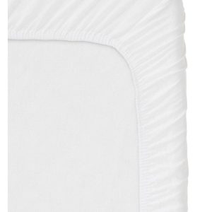 Drap contour tricot blanc  50/50  élastique