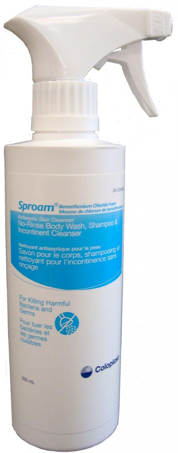 Nettoyant antiseptique Sproam pour le corps sans rinçage 350 ml