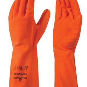 Gant de nitrile orange Large poignet long (2/pqt)