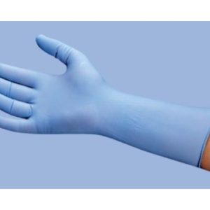 Gant de nitrile bleu Large poignet long 11" - 6 mm  (50/bte)