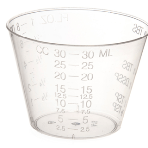 Gobelet à médicament en plastique 30 ml - 1 oz ( 100/pqt )