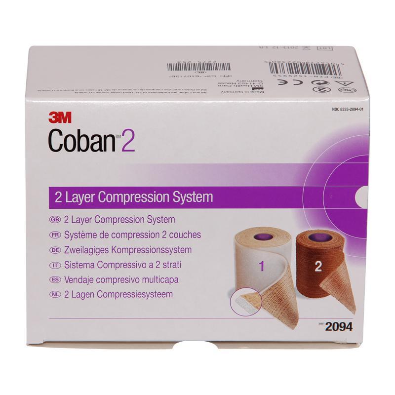 Système de bandage compressif à deux couches 3M Coban 2