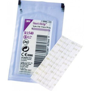 Sutures cutanées adhésives renforcées 1/8" x 3" (La feuille)