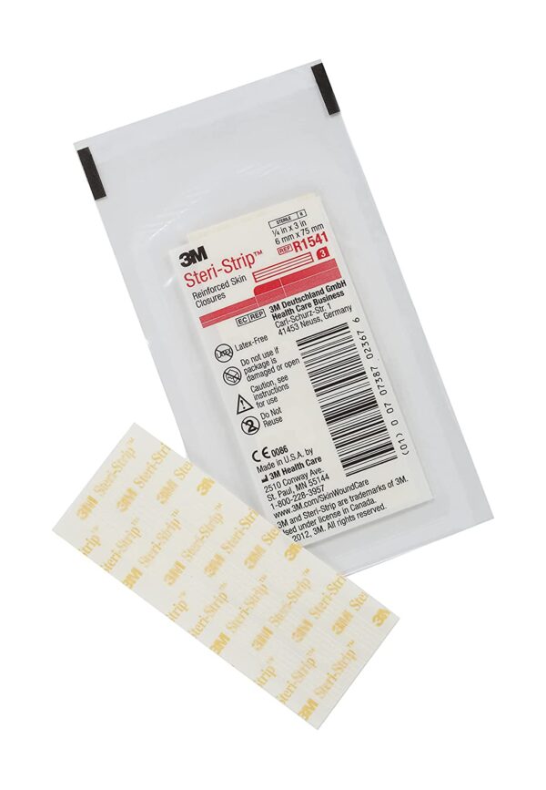 Sutures cutanées adhésives renforcées 1/4"x 3" (La feuille)