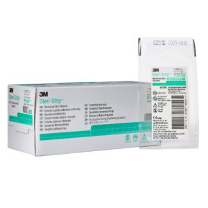 Suture cutanées adhésive renforcées 1/4" x 1 1/2" (La feuille)