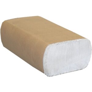 Papier à mains blanc en feuille   ( 16 pqt de 94 / cs )