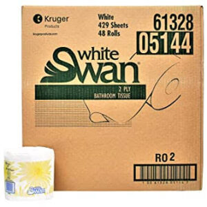 Papier hygiénique 429 feuilles White Swan, 2 épaisseurs, 48 Rouleaux