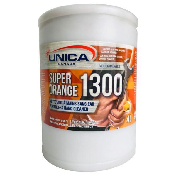 Savon à mains Unica #1300, 4 litres, super orange  JUG