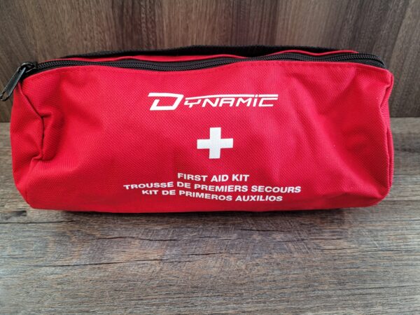 Trousse pour Sportif avec sac de nylon rouge   9" x 7" x 3"
