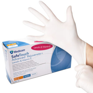 Gant de nitrile texturé S/P avec Lanoline et Vitamine E  ( 100/bte )