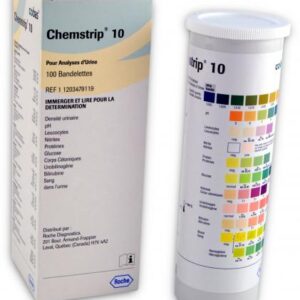 Bandelette d'analyse urinaire Chemstrip no #10  (100/bte)