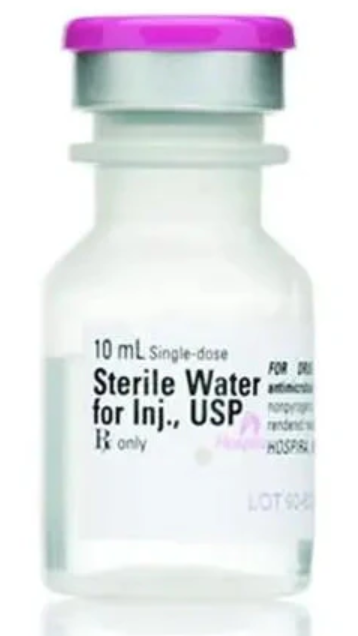 Eau stérile pour préparation injectable USP 10 ml (25/bte)
