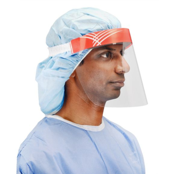 Visière médicale avec bande de mousse