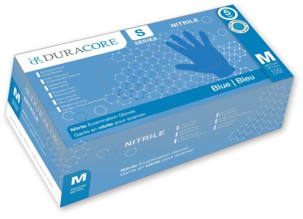 Gant de nitrile Médium, sans poudre, texturé, 5.2 mil (100/bte)