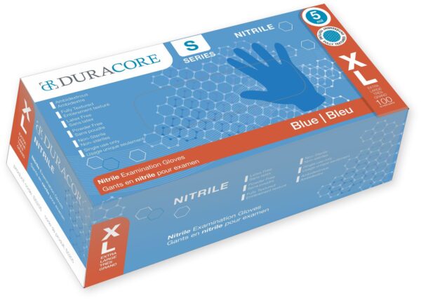 Gant de nitrile X-Large, sans poudre, texturé, 5.2 mil (100/bte)
